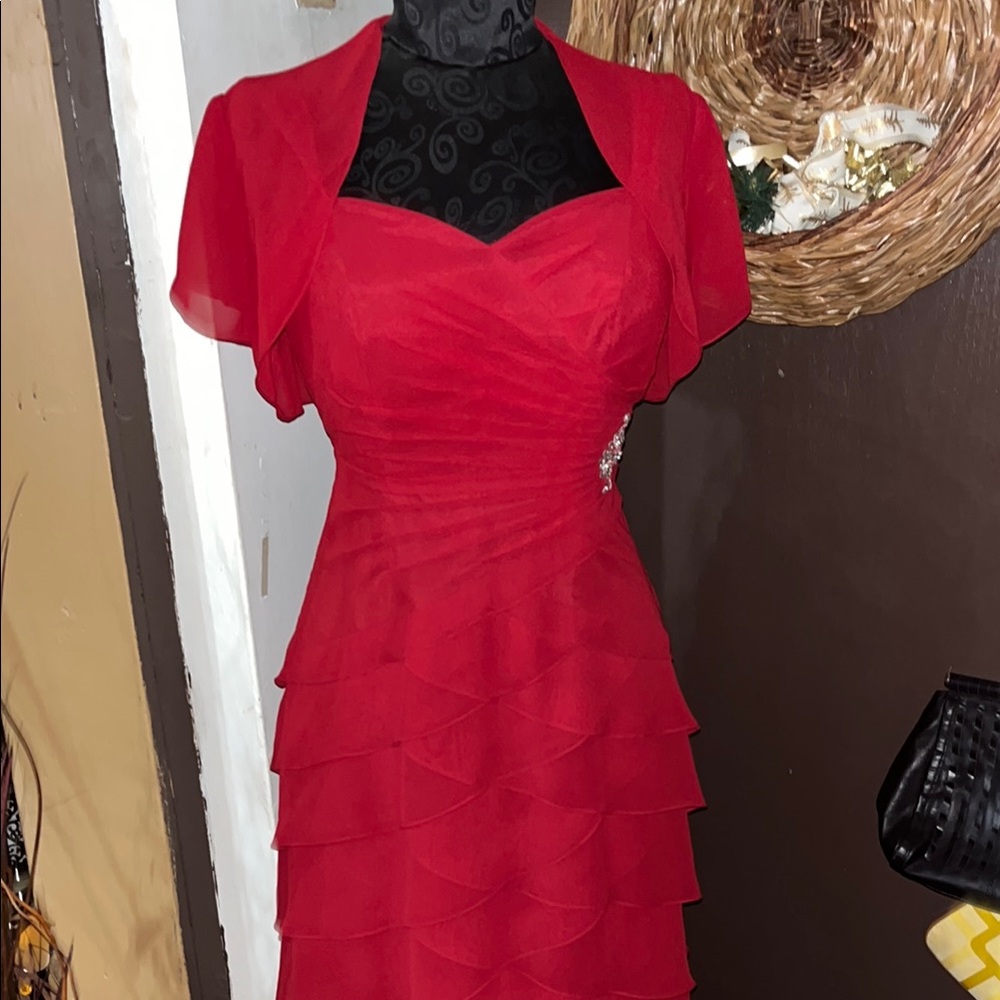Jade Red Sweetheart Sundress for Weddings